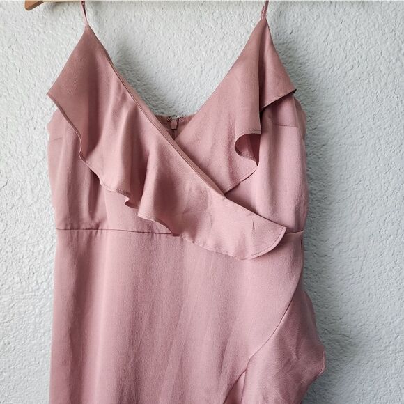 Express Pink Asymmetrical Ruffled Sundress - Picture 3 of 8